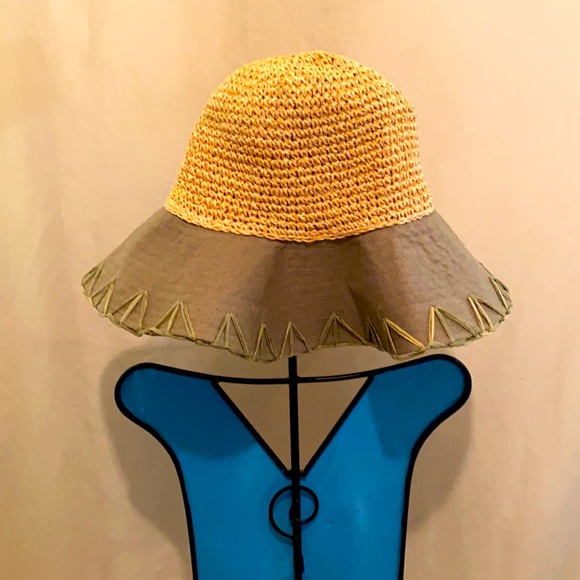 Vintage Ladies August Straw Hat and denim - Picture 3 of 3